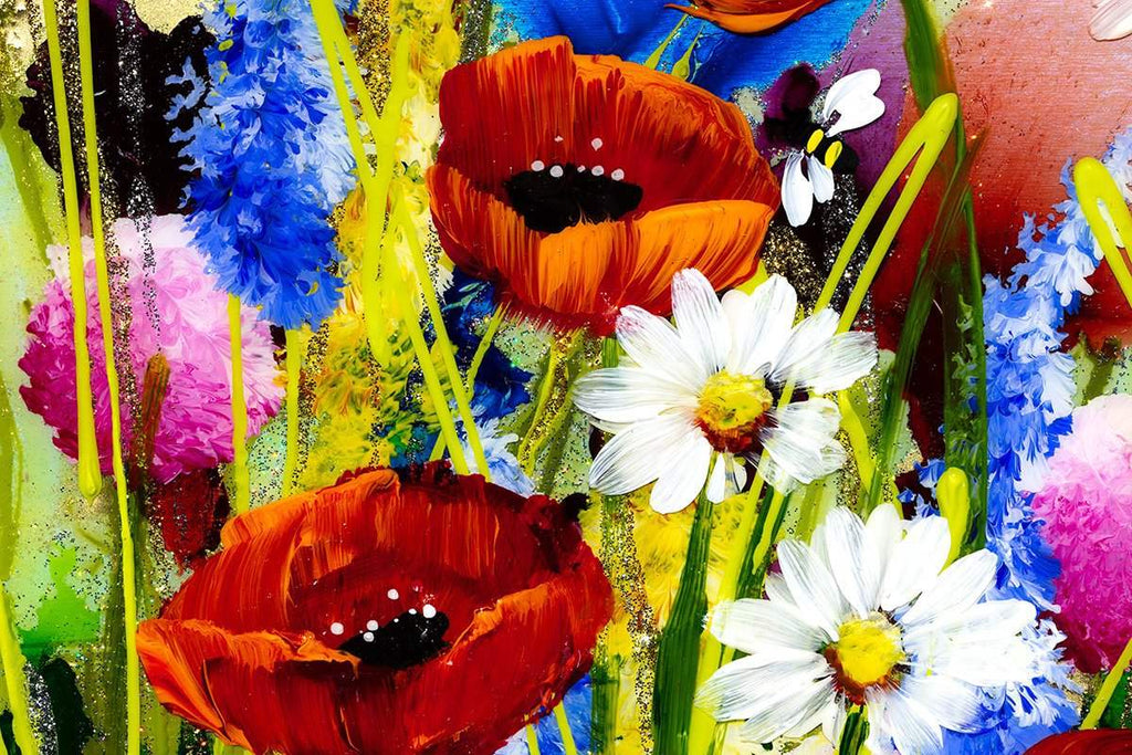 Bee Happy II - Original - SOLD by artist Rozanne Bell - Wyecliffe Galleries