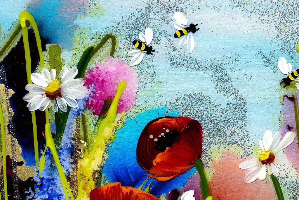 Bee Happy II - Original - SOLD by artist Rozanne Bell - Wyecliffe Galleries