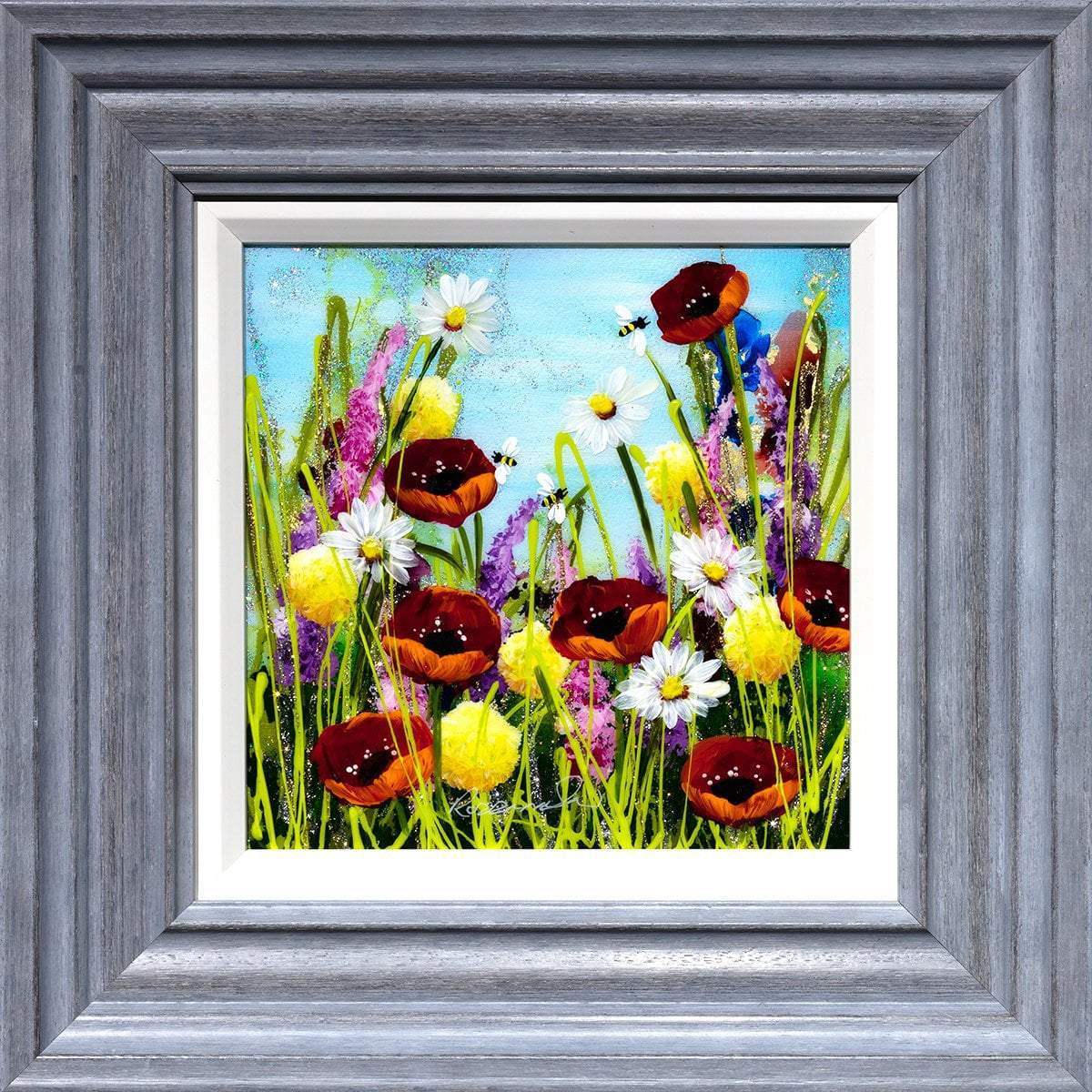 Bee Happy III - Original - SOLD by artist Rozanne Bell - Wyecliffe Galleries