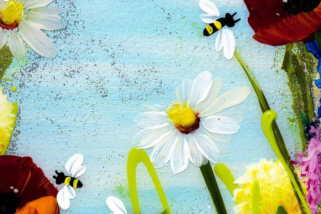 Bee Happy III - Original - SOLD by artist Rozanne Bell - Wyecliffe Galleries