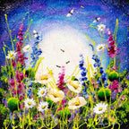 Bee's and Daisies - Original - SOLD by artist Rozanne Bell - Wyecliffe Galleries