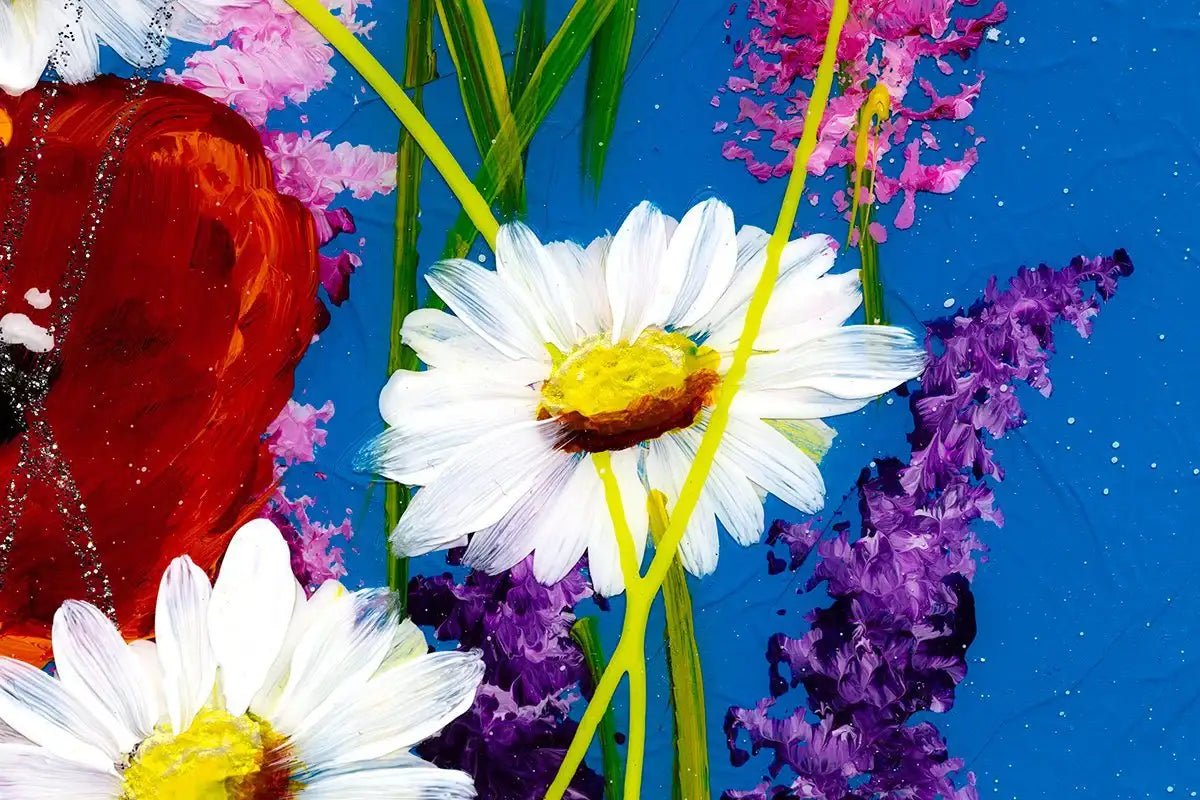 Bees and Blossoms I - Original - SOLD by artist Rozanne Bell - Wyecliffe Galleries