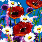 Bees and Blossoms I - Original - SOLD by artist Rozanne Bell - Wyecliffe Galleries