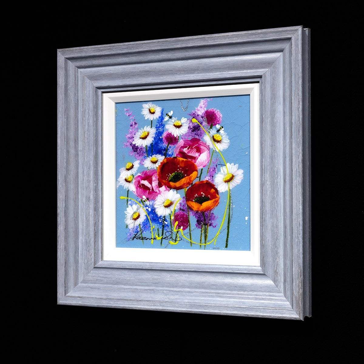 Bees and Blossoms II - Original - SOLD by artist Rozanne Bell - Wyecliffe Galleries