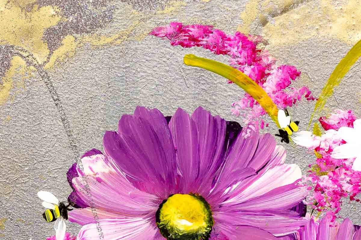 Bees In Bloom - Original - SOLD by artist Rozanne Bell - Wyecliffe Galleries