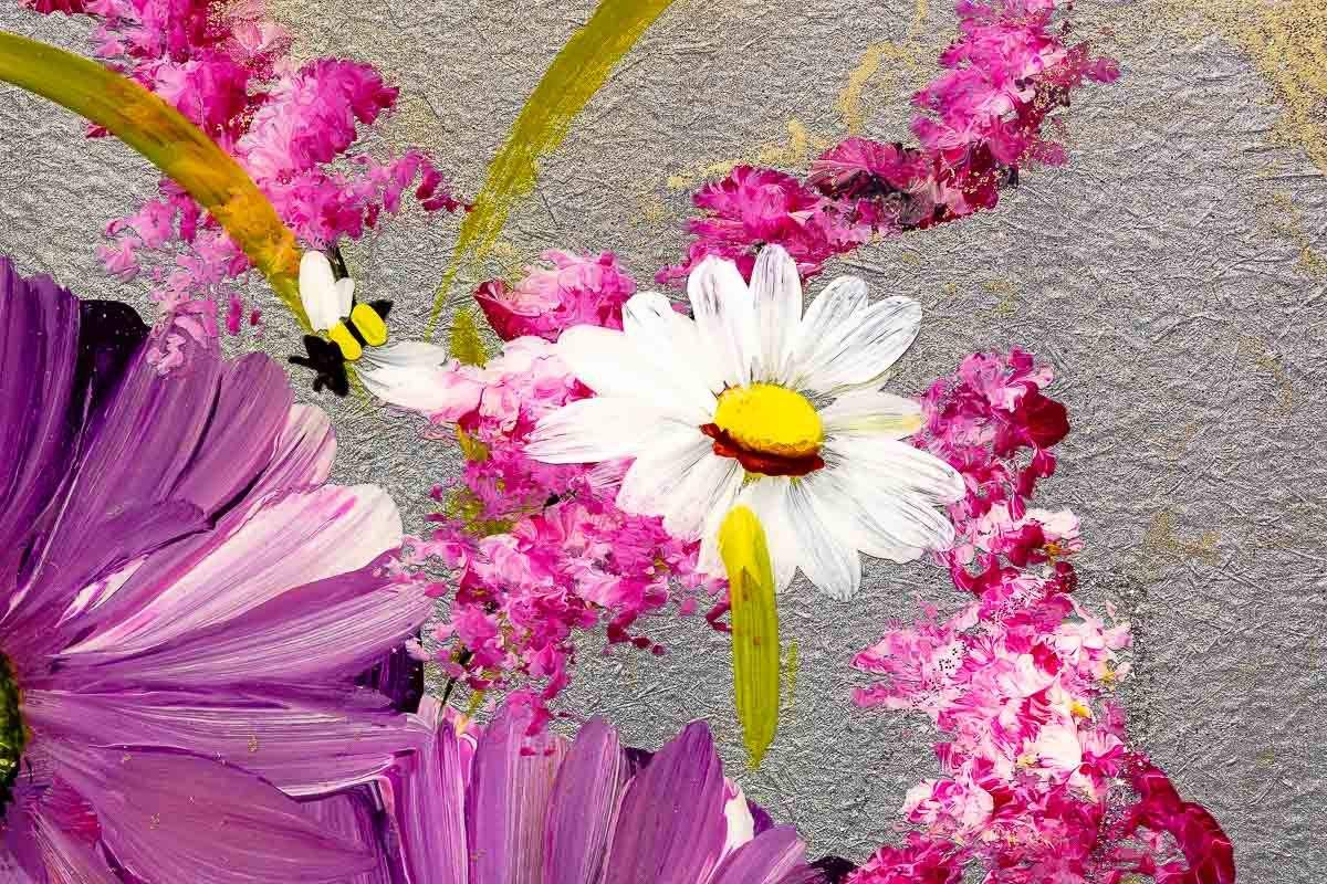 Bees In Bloom - Original - SOLD by artist Rozanne Bell - Wyecliffe Galleries