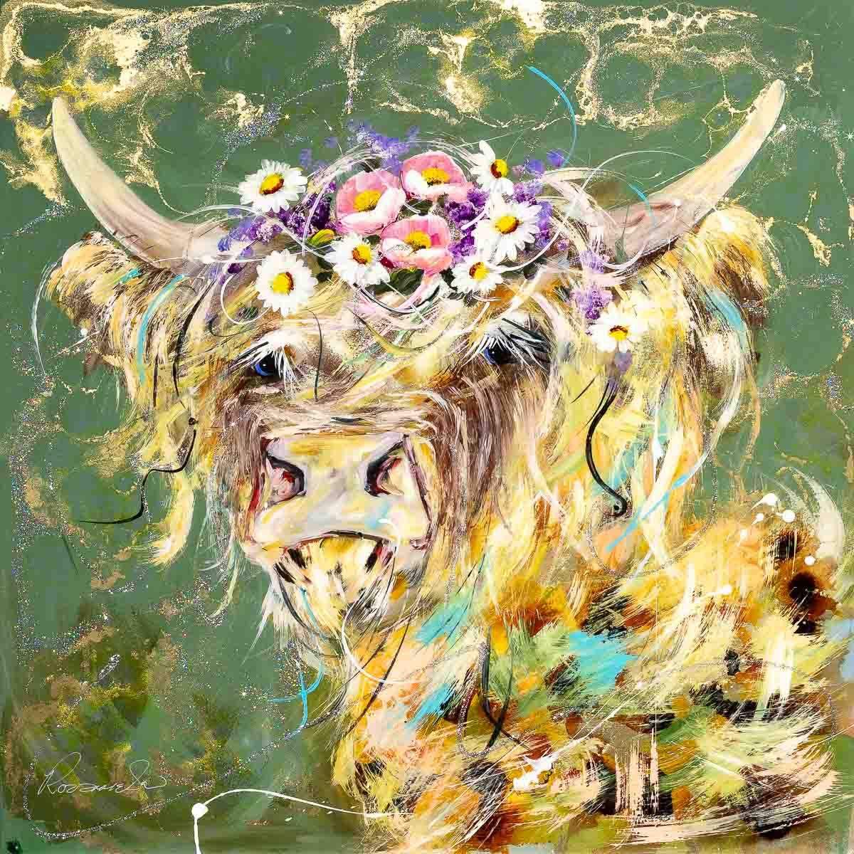 Bessie - Original - SOLD by artist Rozanne Bell - Wyecliffe Galleries
