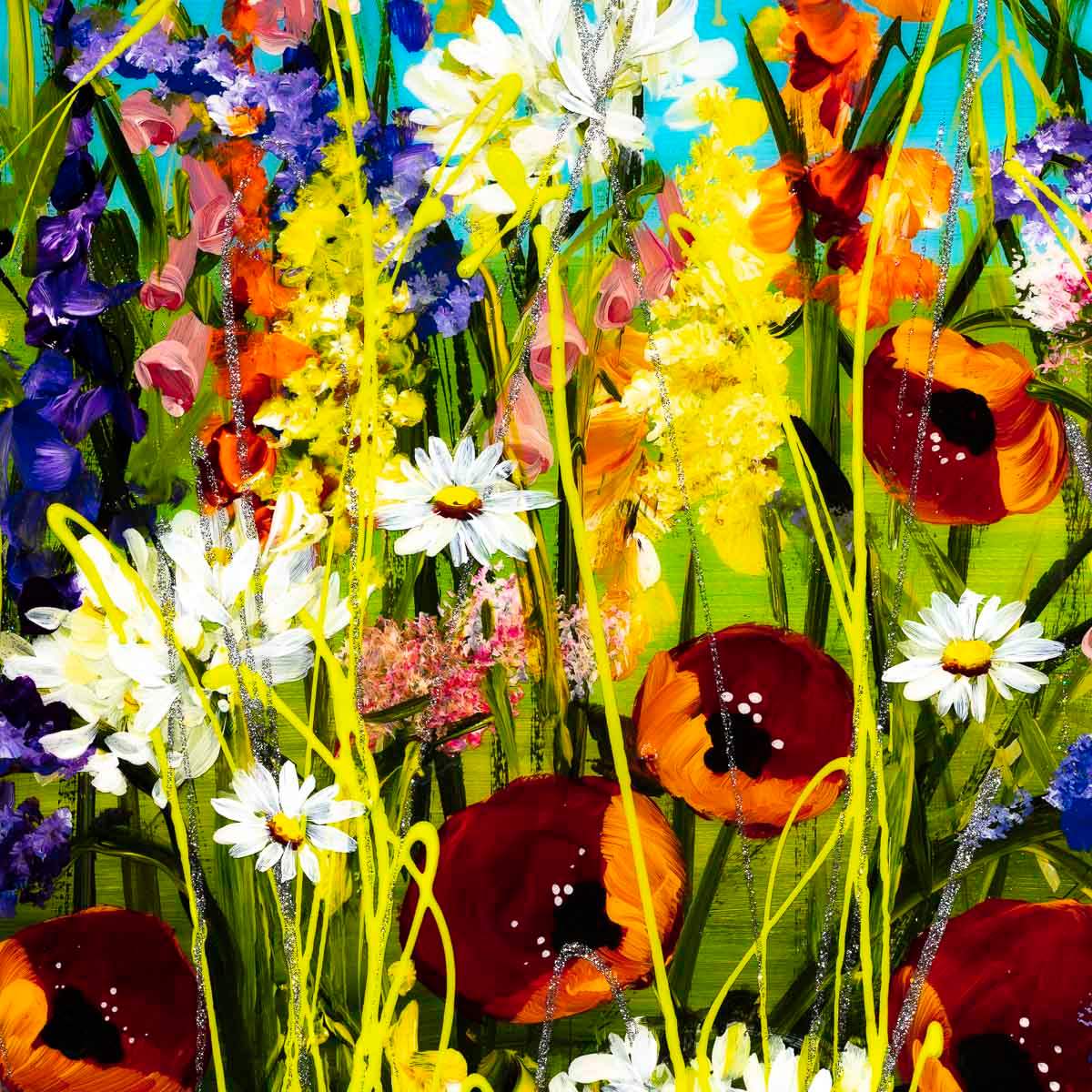 Blooming Poppies - Original - SOLD by artist Rozanne Bell - Wyecliffe Galleries