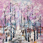 Blossom Walk - Original - SOLD by artist Rozanne Bell - Wyecliffe Galleries