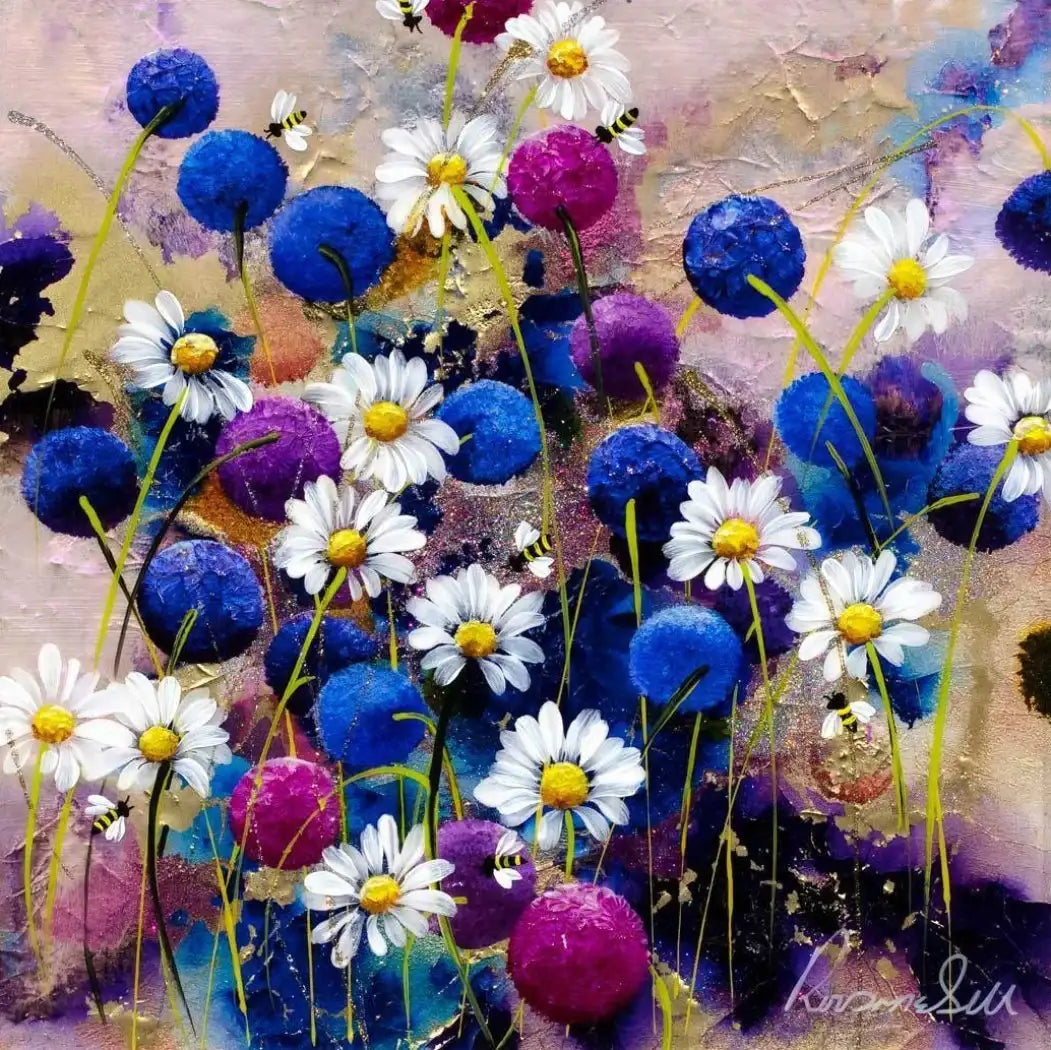 Blossoming II - Original - SOLD by artist Rozanne Bell - Wyecliffe Galleries