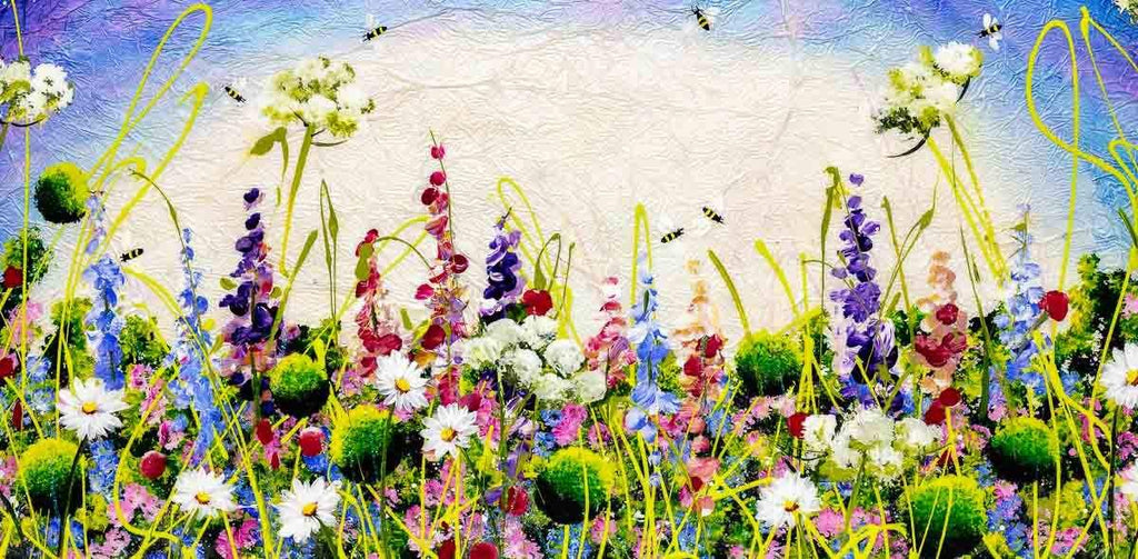 Blossoming Meadow - Original - SOLD by artist Rozanne Bell - Wyecliffe Galleries