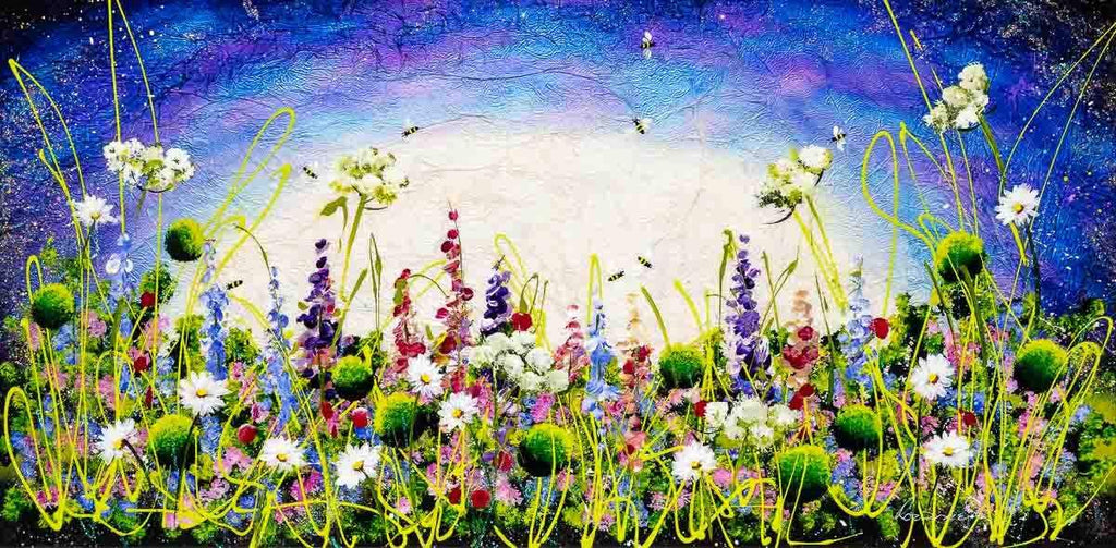 Blossoming Meadow - Original - SOLD by artist Rozanne Bell - Wyecliffe Galleries