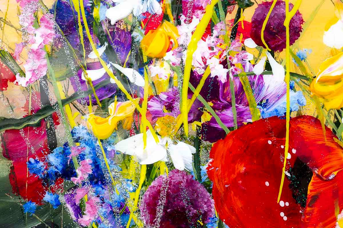 Blossoming Pastures - Original SOLD by artist Rozanne Bell - Wyecliffe Galleries