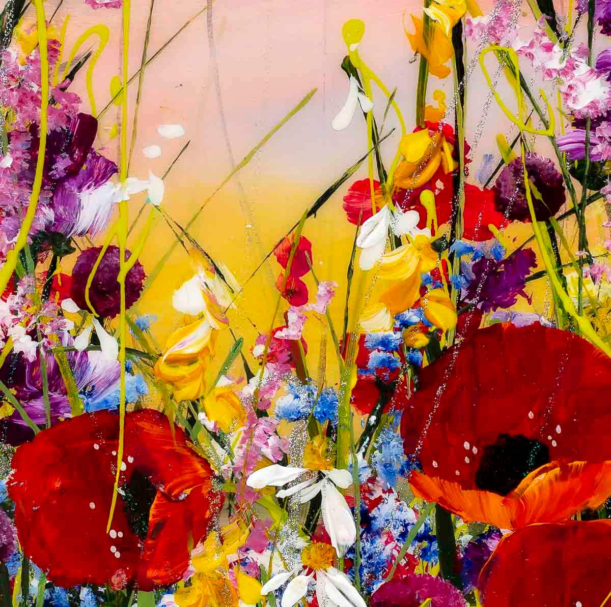 Blossoming Pastures - Original SOLD by artist Rozanne Bell - Wyecliffe Galleries