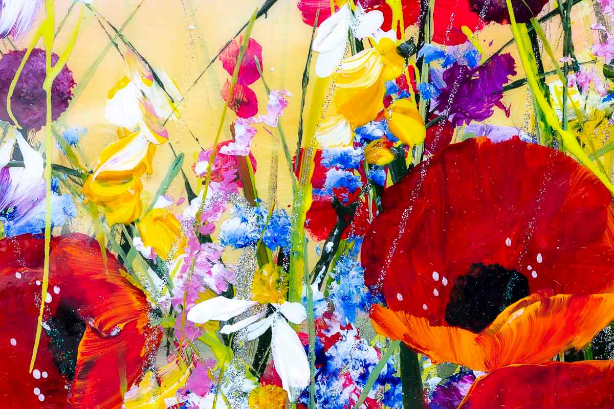 Blossoming Pastures - Original SOLD by artist Rozanne Bell - Wyecliffe Galleries