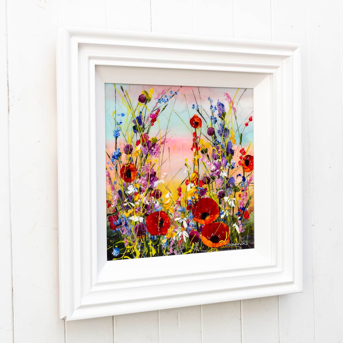 Blossoming Pastures - Original Rozanne Bell Framed