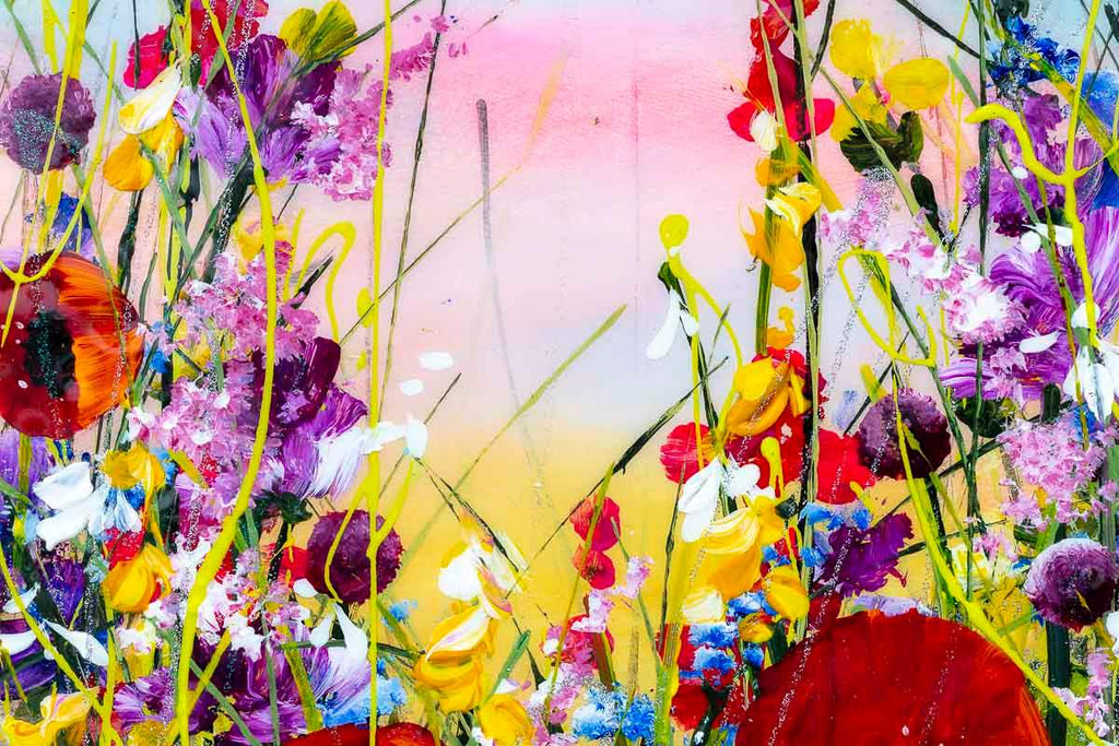 Blossoming Pastures - Original SOLD by artist Rozanne Bell - Wyecliffe Galleries