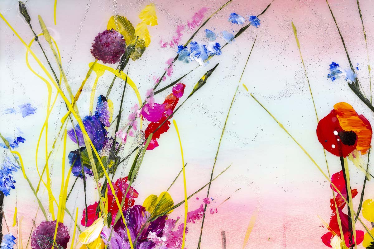 Blossoming Pastures - Original Rozanne Bell Framed