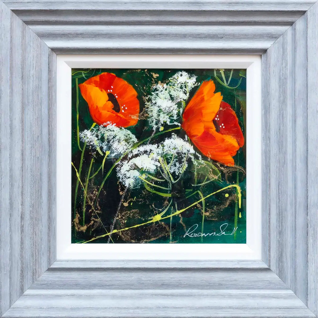 Blossoming Poppies - Original - SOLD by artist Rozanne Bell - Wyecliffe Galleries