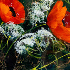Blossoming Poppies - Original - SOLD by artist Rozanne Bell - Wyecliffe Galleries