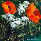 Blossoming Poppies - Original - SOLD by artist Rozanne Bell - Wyecliffe Galleries