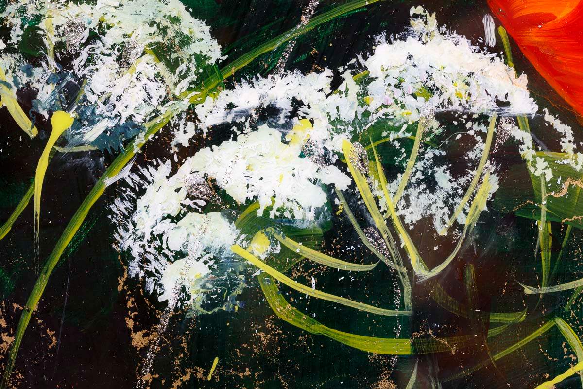 Blossoming Poppies - Original - SOLD by artist Rozanne Bell - Wyecliffe Galleries