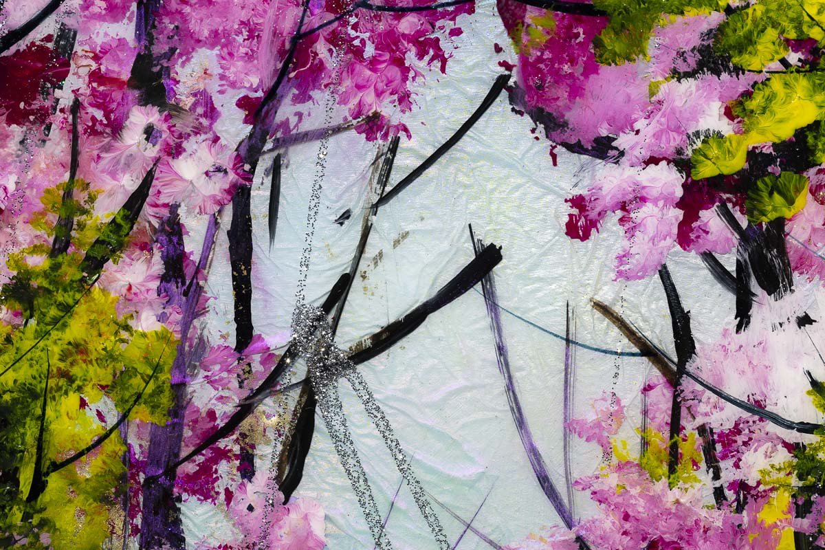 Blossoming Walk Rozanne Bell Framed