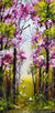 Blossoming Walk Rozanne Bell Framed