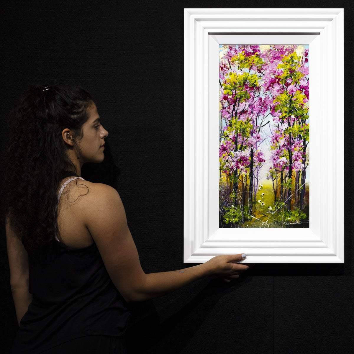 Blossoming Walk - Original - SOLD by artist Rozanne Bell - Wyecliffe Galleries