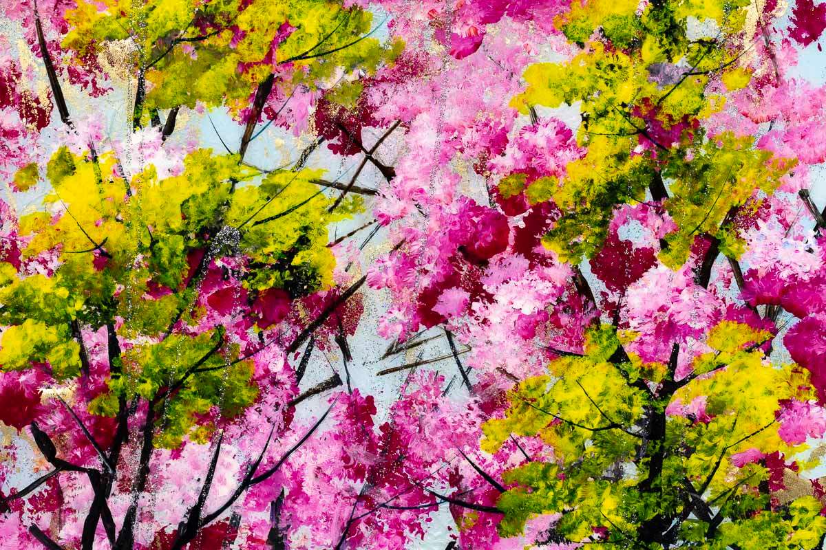 Blossoming Walk - Original - SOLD by artist Rozanne Bell - Wyecliffe Galleries