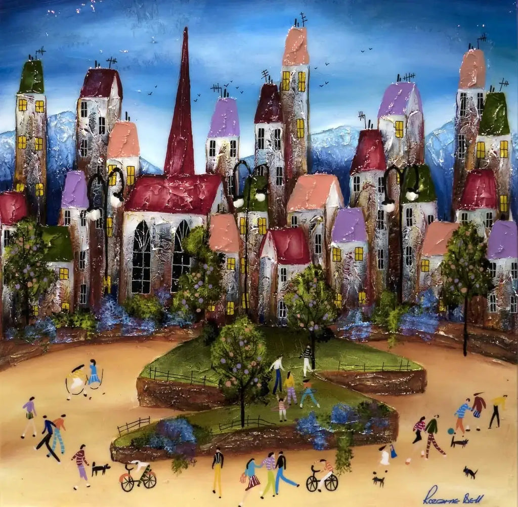 Blue Skies - SOLD by artist Rozanne Bell - Wyecliffe Galleries