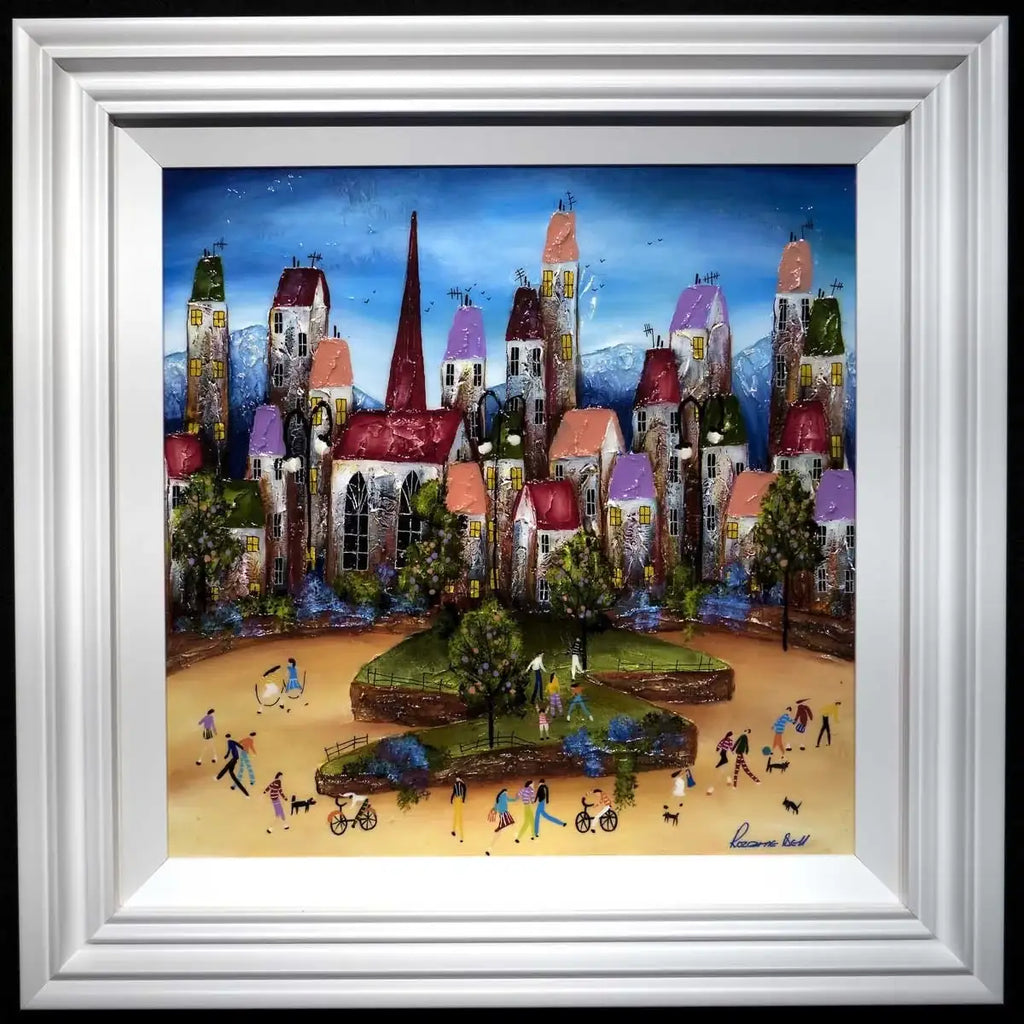 Blue Skies - SOLD by artist Rozanne Bell - Wyecliffe Galleries