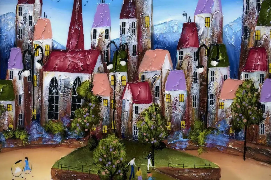 Blue Skies - SOLD by artist Rozanne Bell - Wyecliffe Galleries