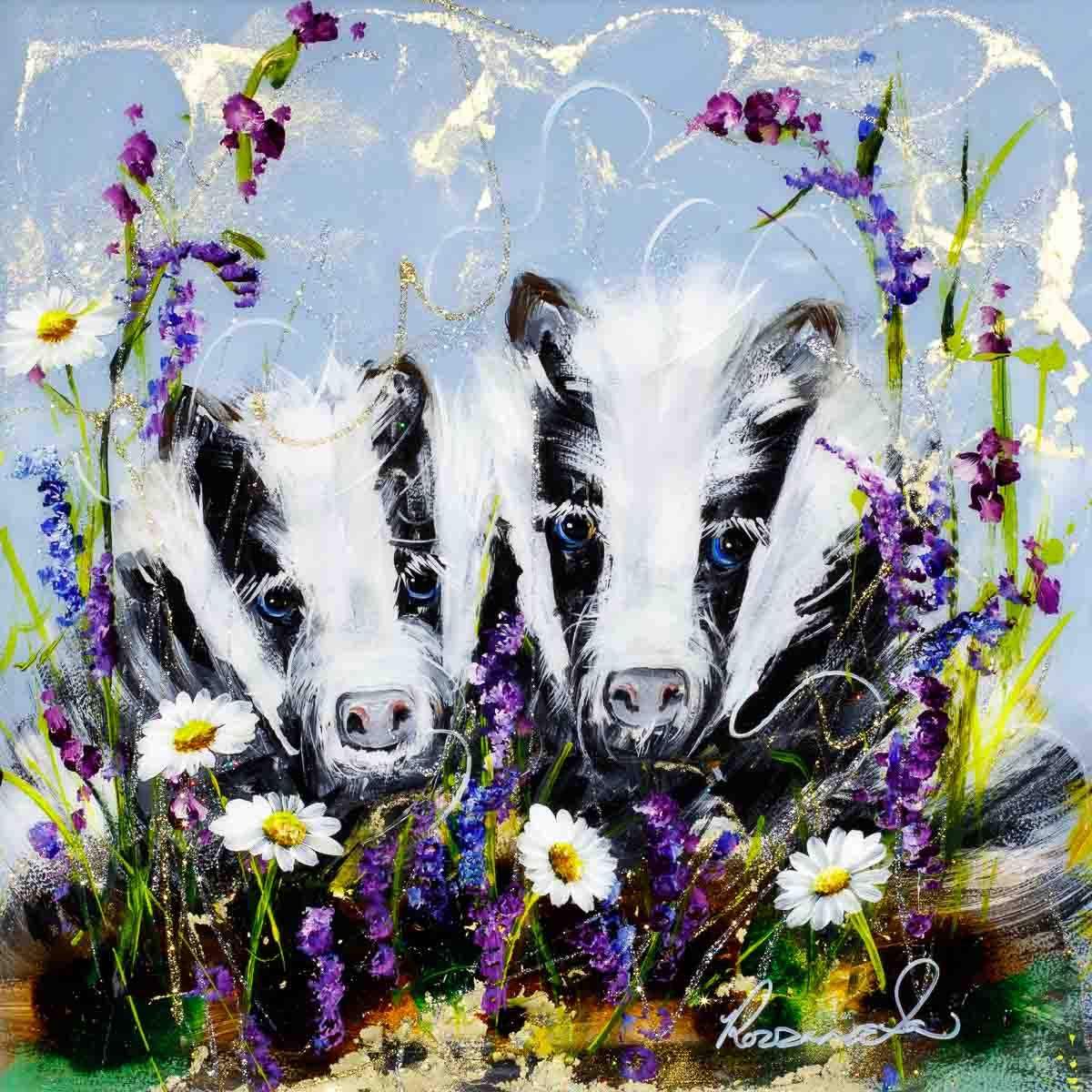 Bradley and Ben - Original SOLD by artist Rozanne Bell - Wyecliffe Galleries