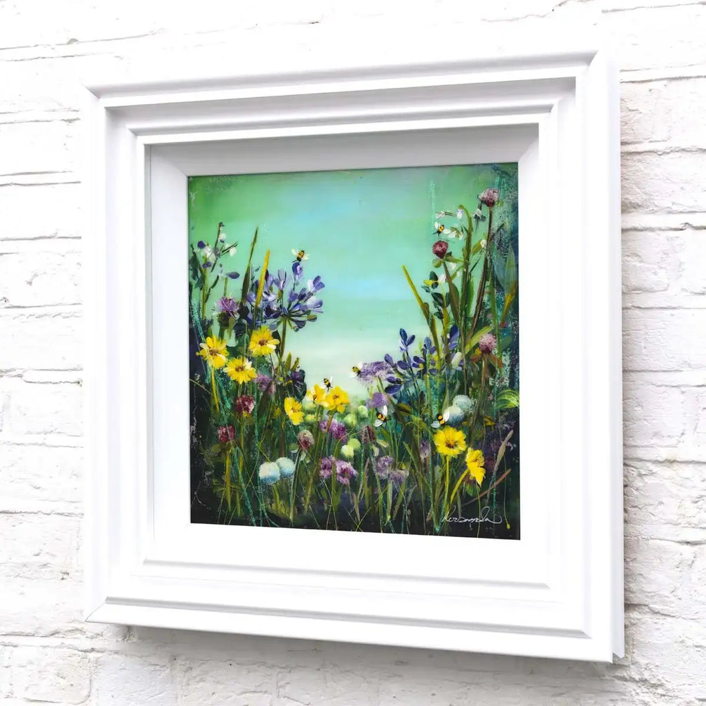 Bumble Bee Crazy - Original - SOLD by artist Rozanne Bell - Wyecliffe Galleries