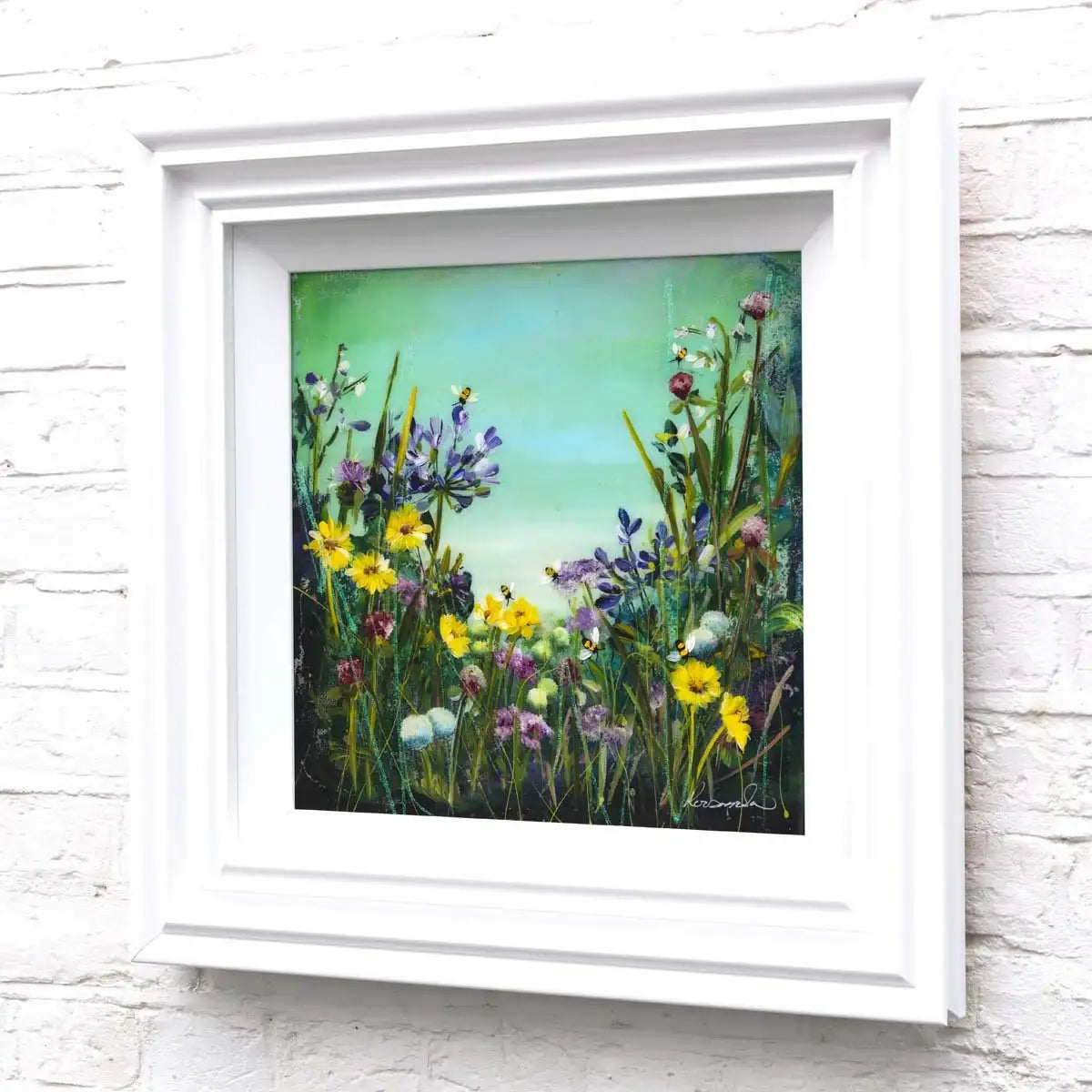 Bumble Bee Crazy - Original - SOLD by artist Rozanne Bell - Wyecliffe Galleries