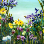 Bumble Bee Crazy - Original - SOLD by artist Rozanne Bell - Wyecliffe Galleries
