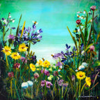 Bumble Bee Crazy - Original - SOLD by artist Rozanne Bell - Wyecliffe Galleries