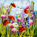 Busy Bees I - Original - SOLD by artist Rozanne Bell - Wyecliffe Galleries