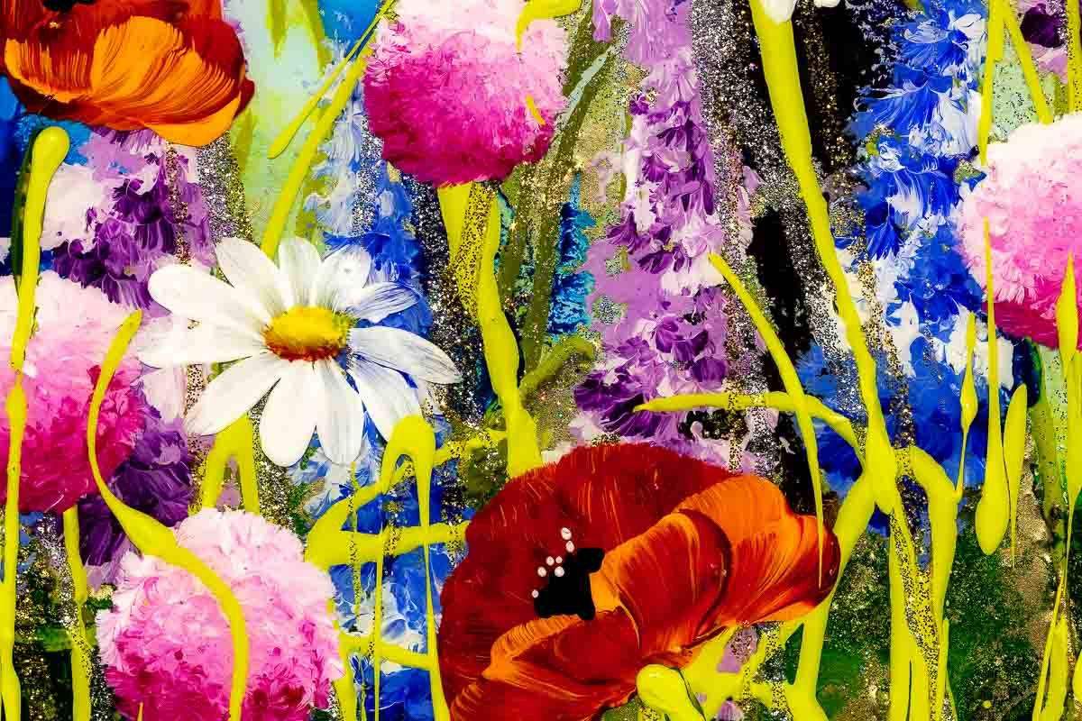 Busy Bees I - Original - SOLD by artist Rozanne Bell - Wyecliffe Galleries