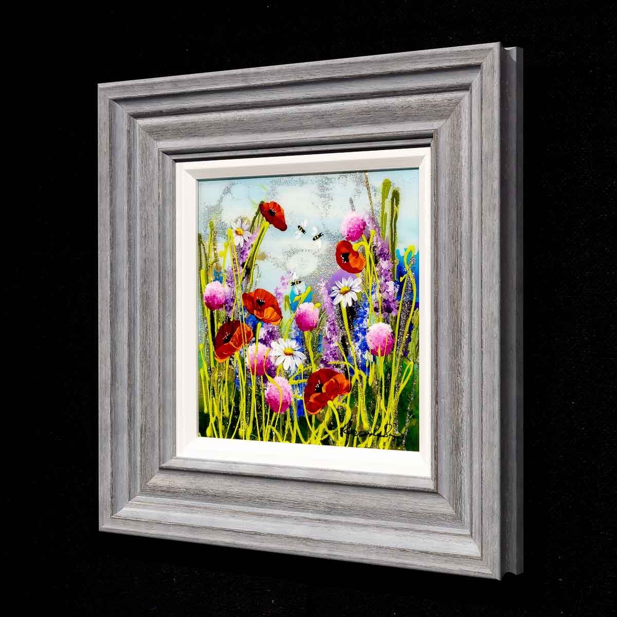 Busy Bees I - Original Rozanne Bell Framed