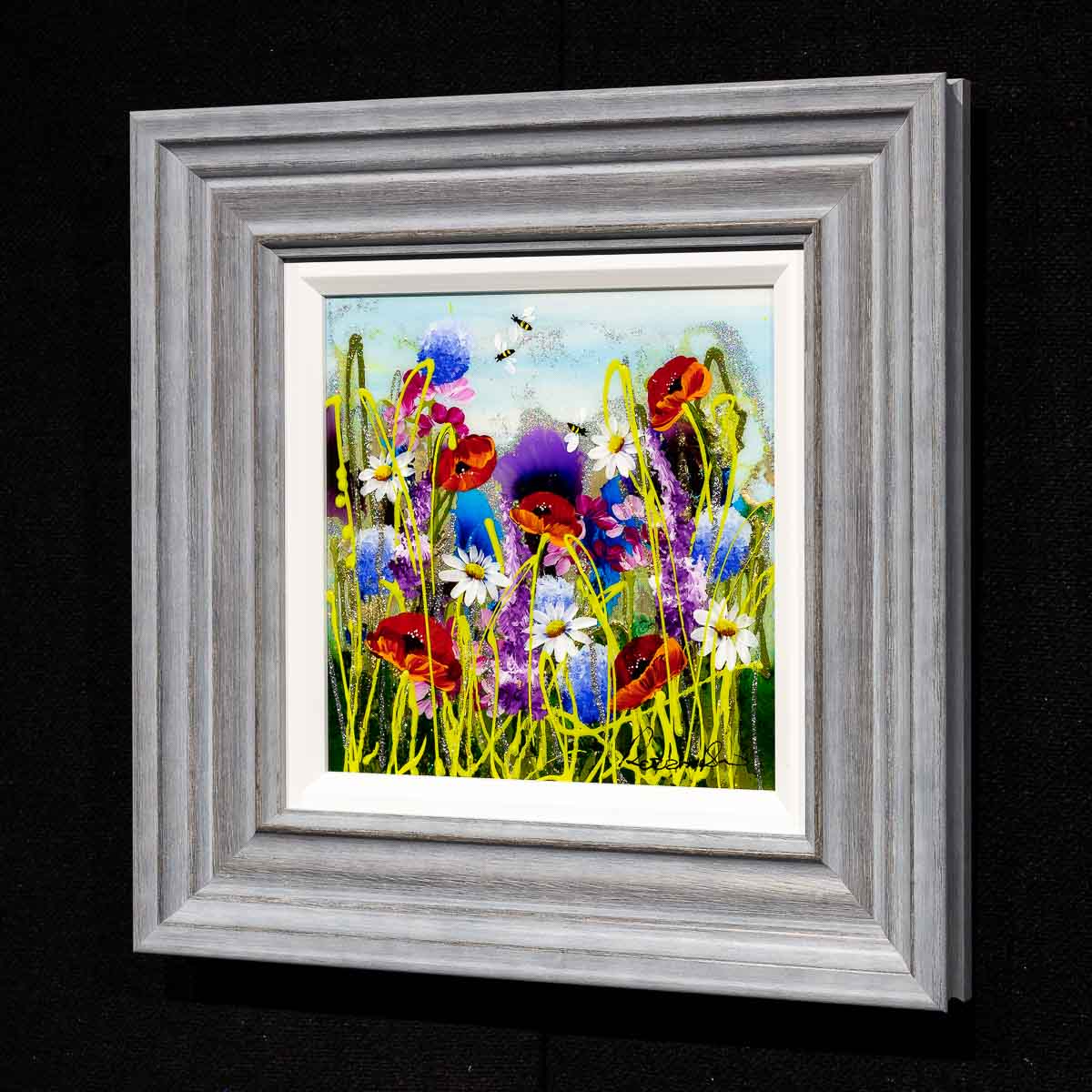 Busy Bees II - Original Rozanne Bell Framed