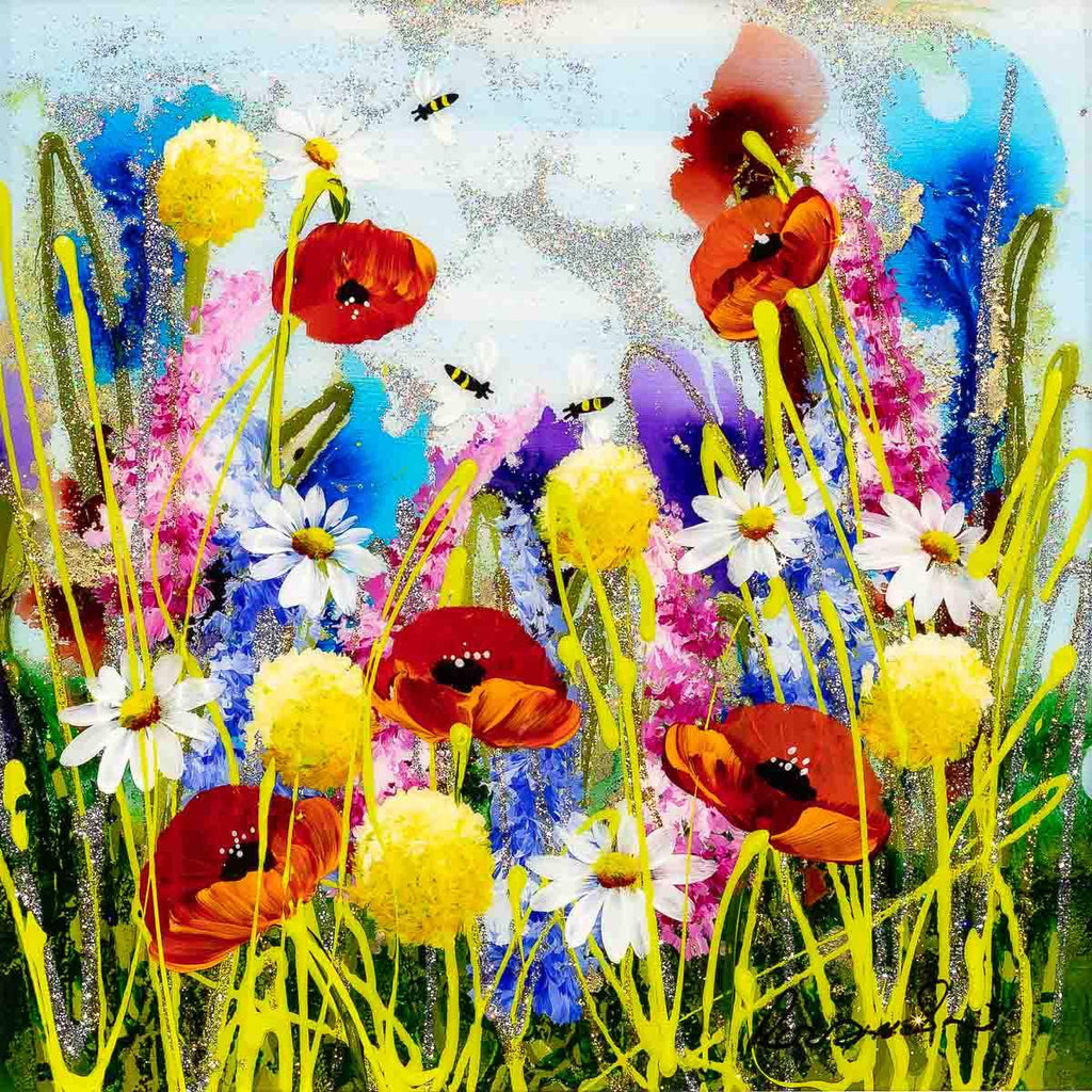 Busy Bees III - Original - SOLD by artist Rozanne Bell - Wyecliffe Galleries