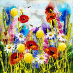 Busy Bees III - Original - SOLD by artist Rozanne Bell - Wyecliffe Galleries