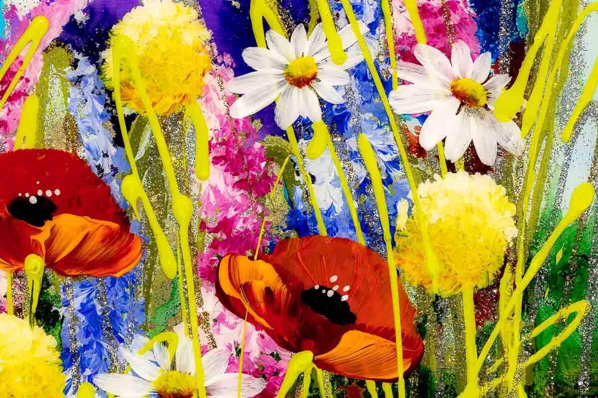 Busy Bees III - Original - SOLD by artist Rozanne Bell - Wyecliffe Galleries
