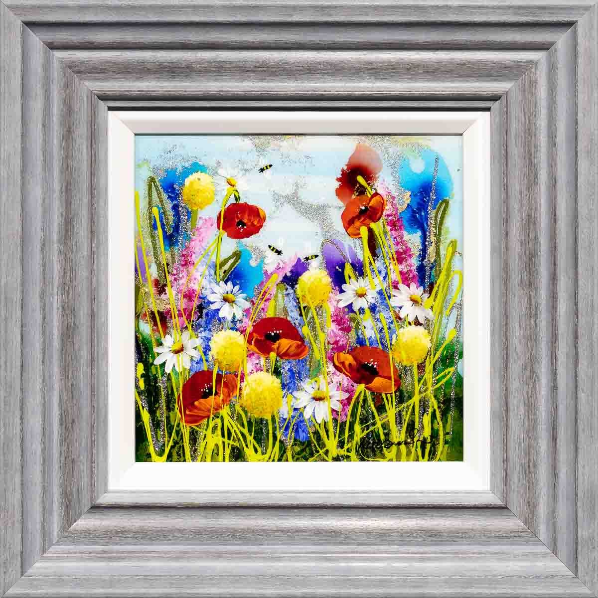 Busy Bees III - Original Rozanne Bell Framed