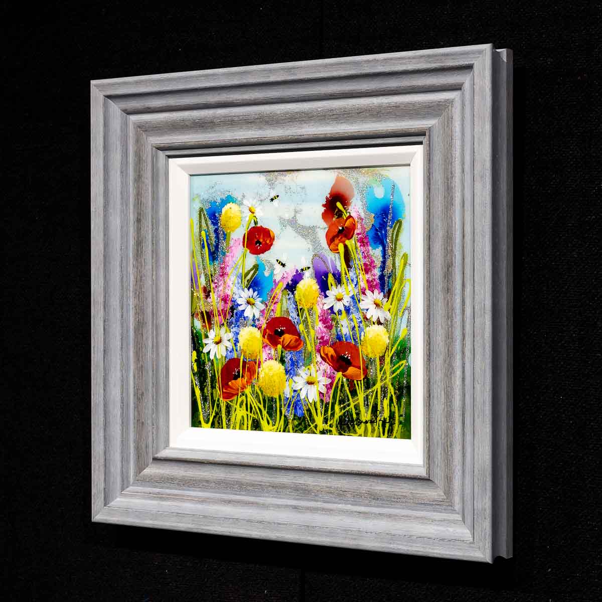 Busy Bees III - Original Rozanne Bell Framed