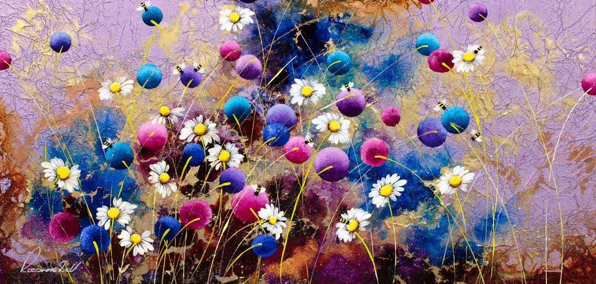Busy Bees - Original - SOLD by artist Rozanne Bell - Wyecliffe Galleries
