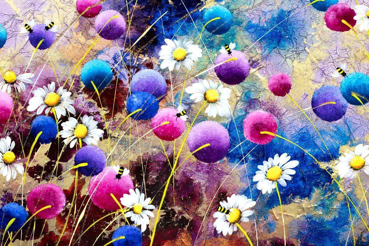 Busy Bees - Original - SOLD by artist Rozanne Bell - Wyecliffe Galleries