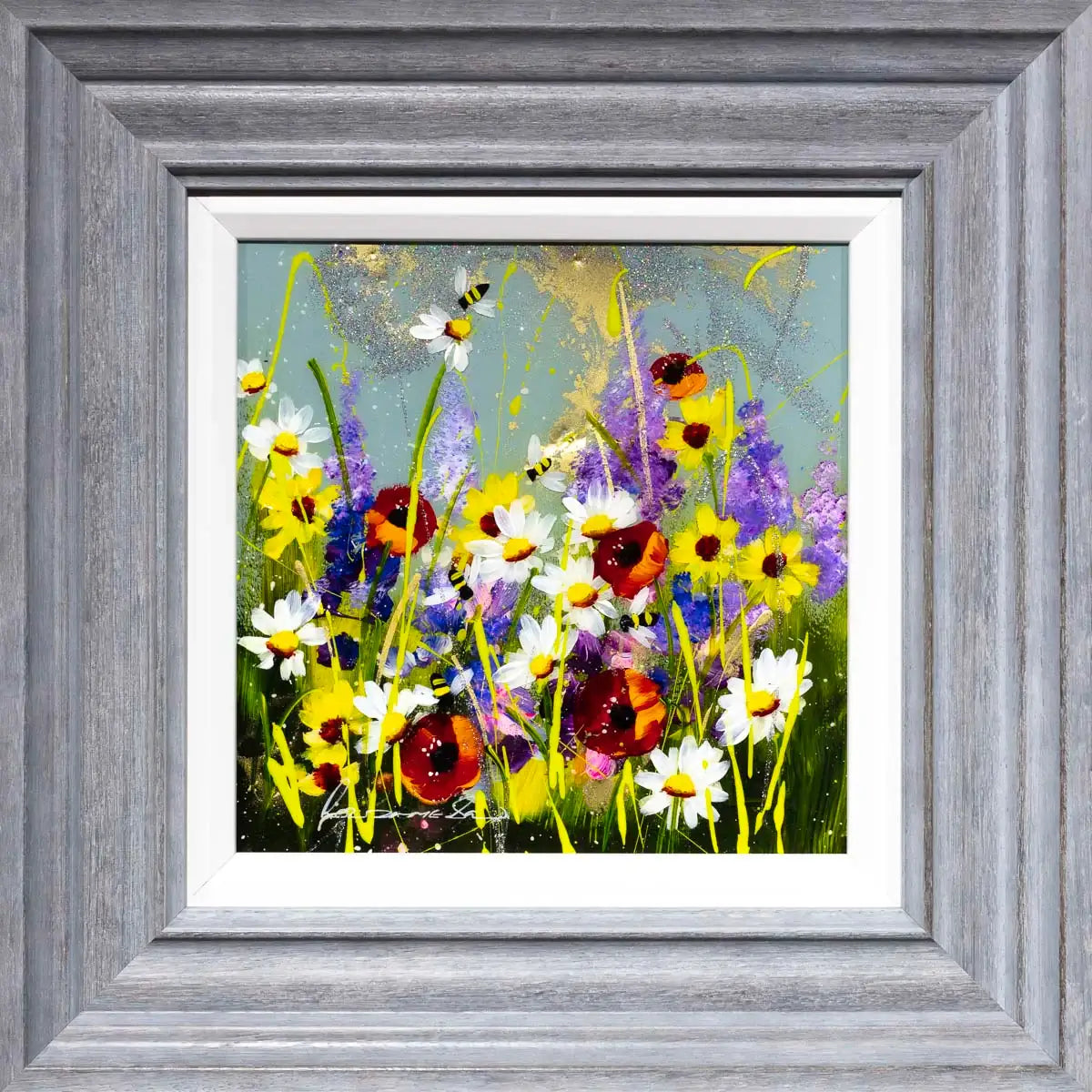 Buzzing Bee's - Original - SOLD by artist Rozanne Bell - Wyecliffe Galleries